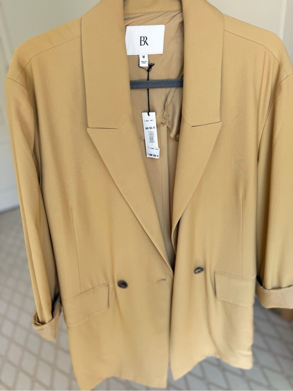 Banana Republic Women's Camel Double-Breasted Blazer